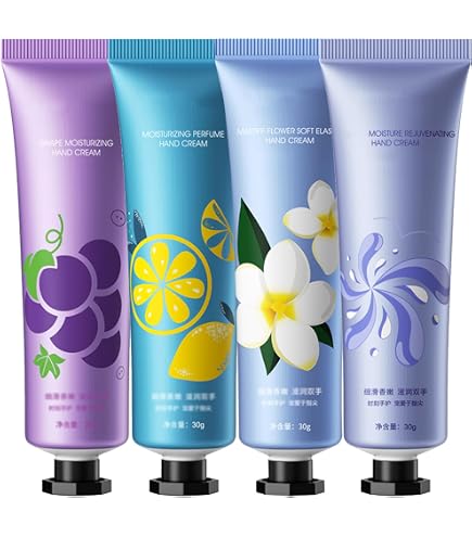4PCS Hand Cream Gift Set for Very Dry Hands, Non-greasy